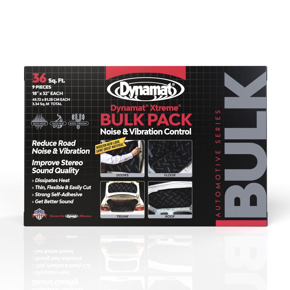 Dynamat Xtreme Bulk Pack noise and vibration control product packaging on a white background