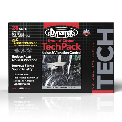 Dynamat Xtreme TechPack noise and vibration control kit packaging on a white background