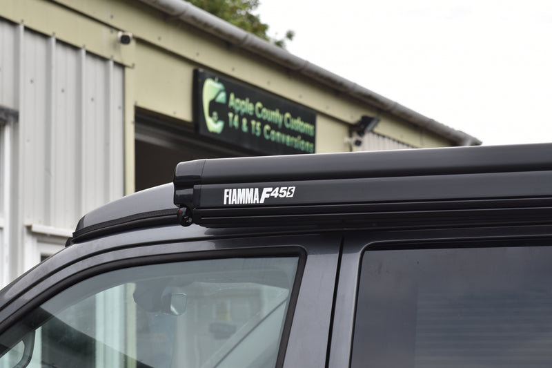 VW Transporter with pop top and awning fitted
