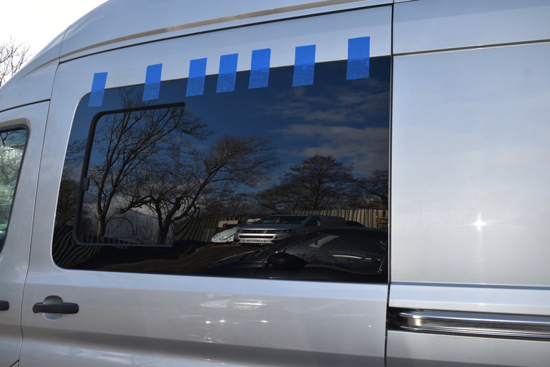Ford Transit with side opening window fitted