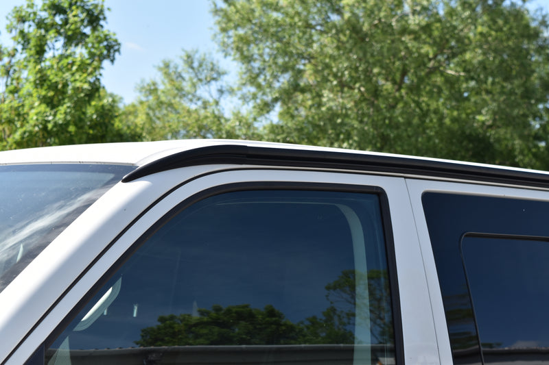 Van with awning rail fitted