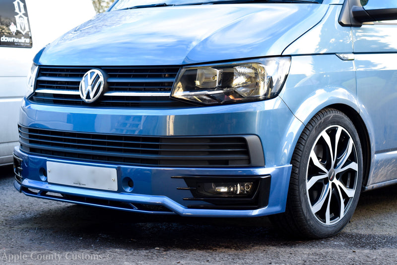 VW Transporter with blue lower sportline spoiler