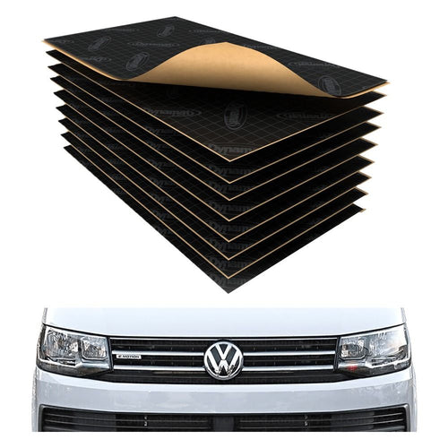 Dynamat sheets shown with VW Transporter
